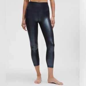 Lululemon Align Rib HR 25’’ Radiate Foil Print Black Night Size 12
